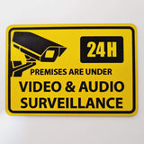 Premises are under Video and Audio Surveillance Sign Plaque - Large