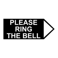 Please Ring The Bell with Right Pointing Triangle Arrow Sign Plaque - Small