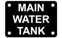 Main Water Tank Sign Plaque