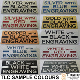 Tank Water Sign Plaque in 2 Medium Sizes & 30 Colours