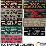Tank Water Sign Plaque in 2 Medium Sizes & 30 Colours