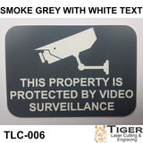 This Property is Protected by Video Surveillance Sign Plaque - 8cm by 5.6cm