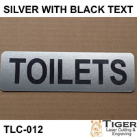 TOILETS SIGN - 20CM BY 6CM