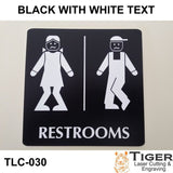 FUNNY Bathroom Toilet BOW-LEGGED Unisex Restroom Sign - 13cm X 13cm