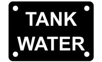 Tank Water Sign Plaque - Medium